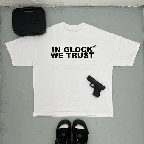 In Glock We Trust printed T-shirt