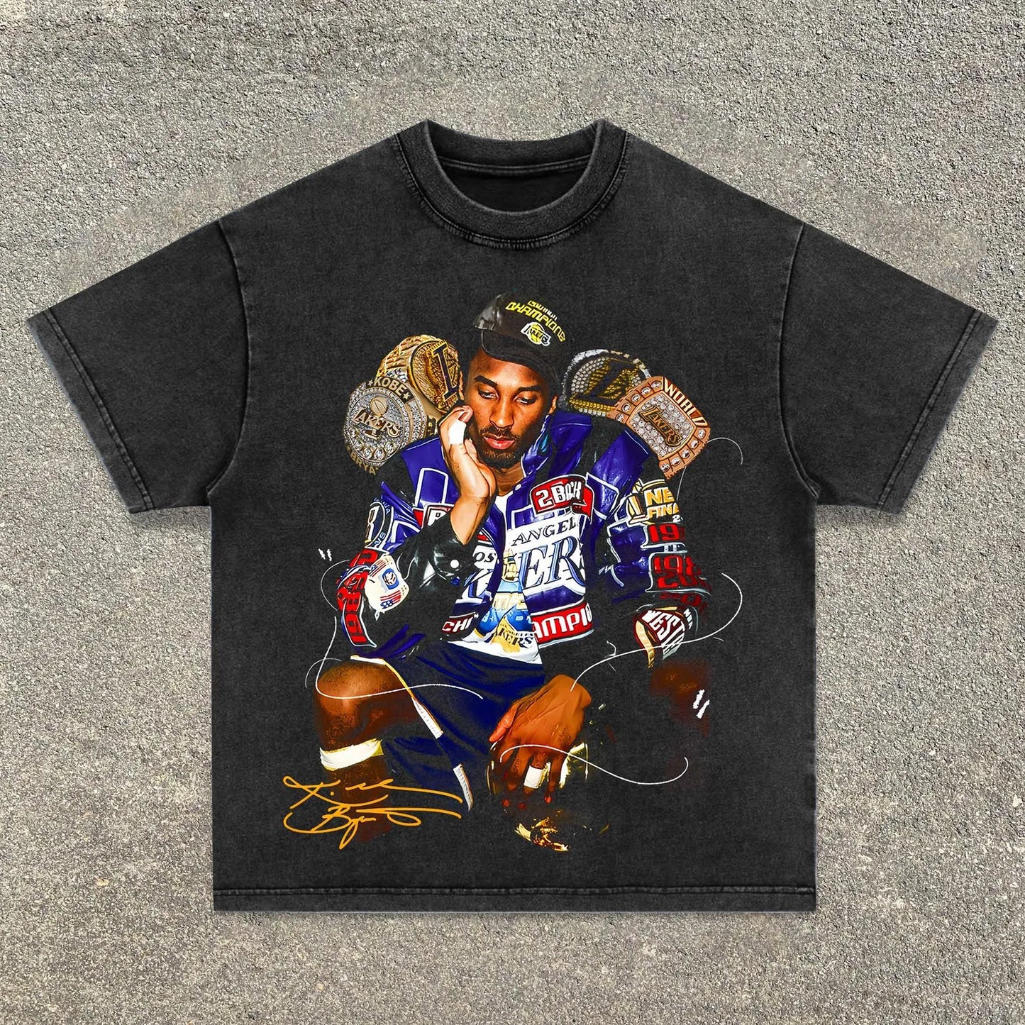 Hip-hop print trendy basketball T-shirt