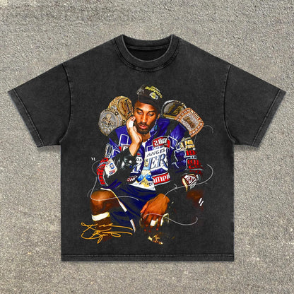 Hip-hop print trendy basketball T-shirt
