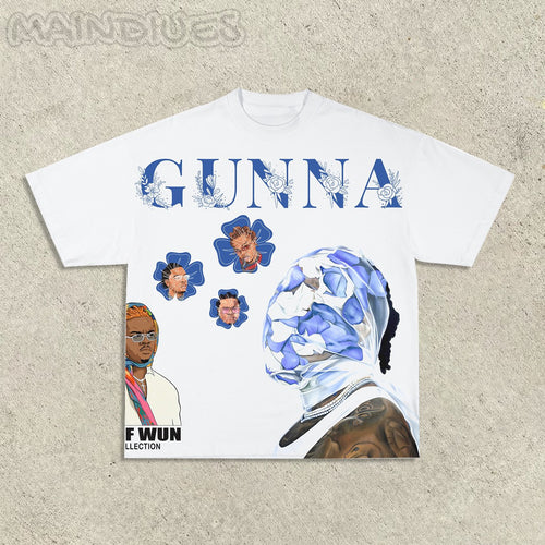 Gunna Casual Street Rap Print T-shirt